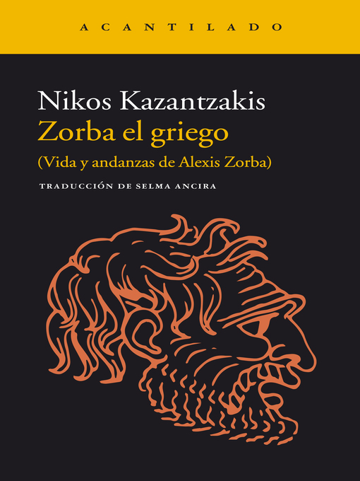 Title details for Zorba el griego by Nikos Kazantzakis - Wait list